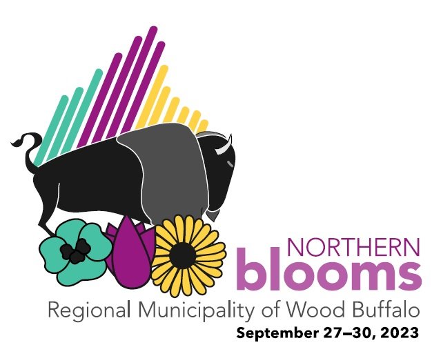 Northern Blooms, RMWB logo -web media