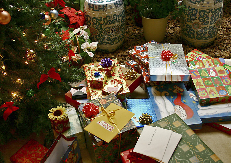 Christmas Gifts under Tree. Image by Kelvin Kay under Wikimedia Creative Commons.