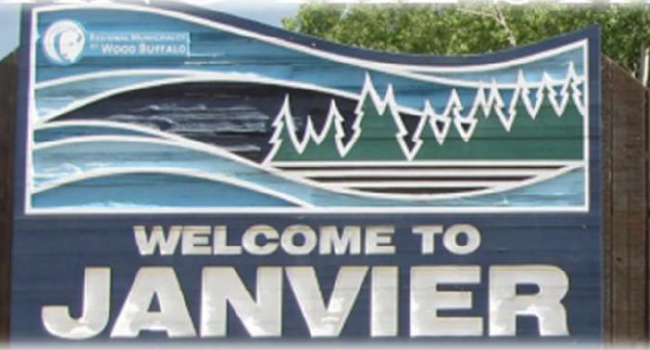 Welcome to Janvier Sign. Image via rmwb.ca